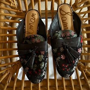 Brocade Sam Edelman loafer mules. Size 8.
